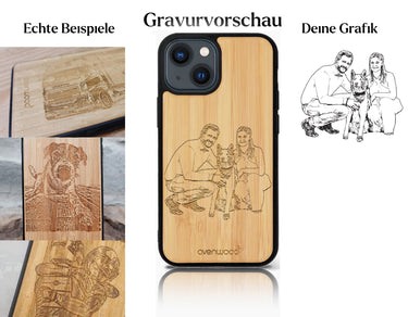 INDIVIDUELL iPhone 13 Bambus-Kunststoff
